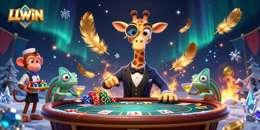 LLWIN offers a thrilling poker experience with high stakes and vibrant gameplay elements.