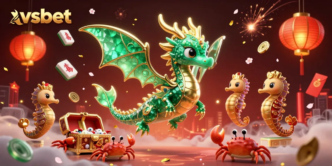 Experience exhilarating wins at VSBET with this vibrant 3D casino adventure illustration.