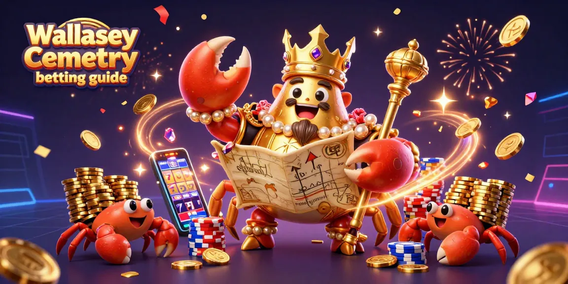 Engage in the Wallasey Cemetery betting guide with this vibrant 3D illustration showcasing lucky slot machine reels and animated riches.
