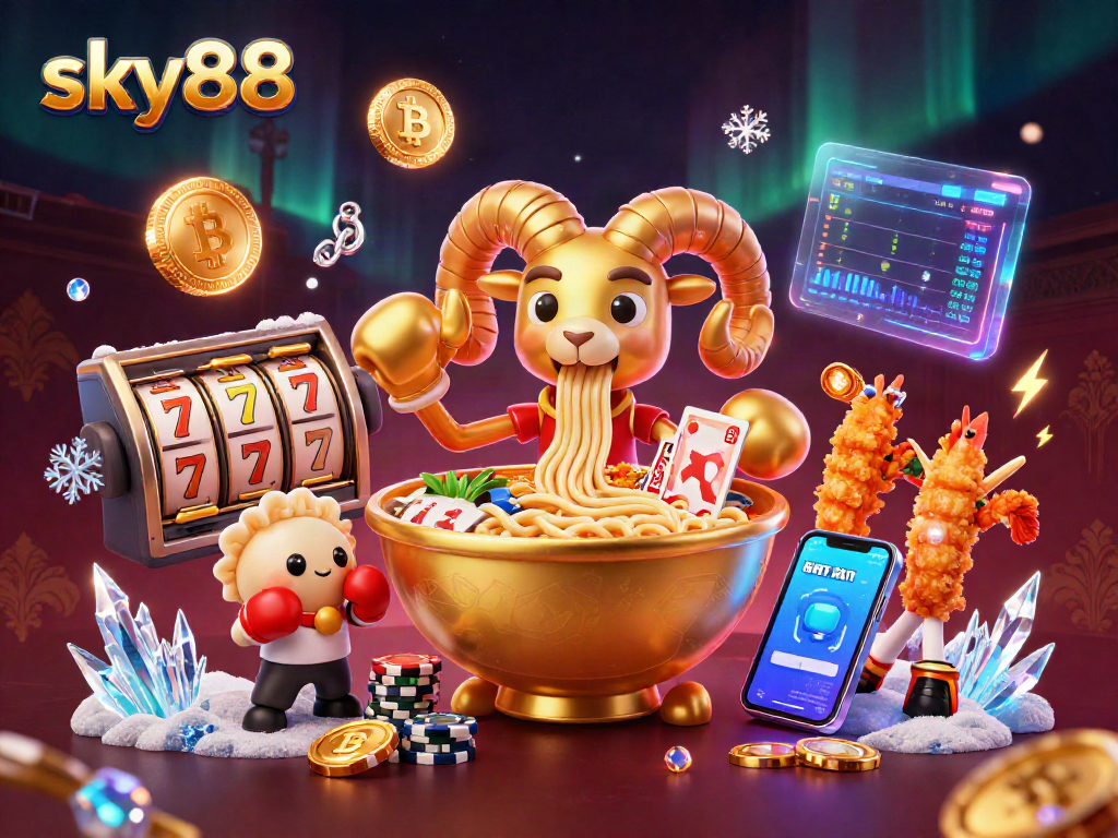 Engage in thrilling gameplay at sky88 with vibrant 3D casino characters and elements.