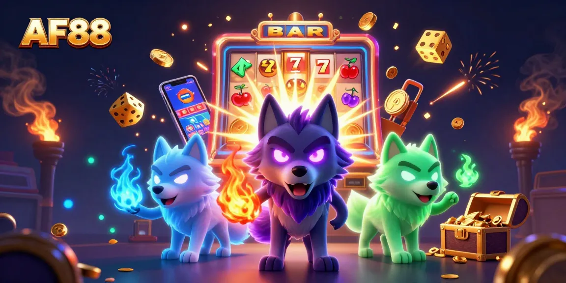 Experience thrilling jackpots at AF88 with vibrant slot games and dynamic wolf pack leaders.