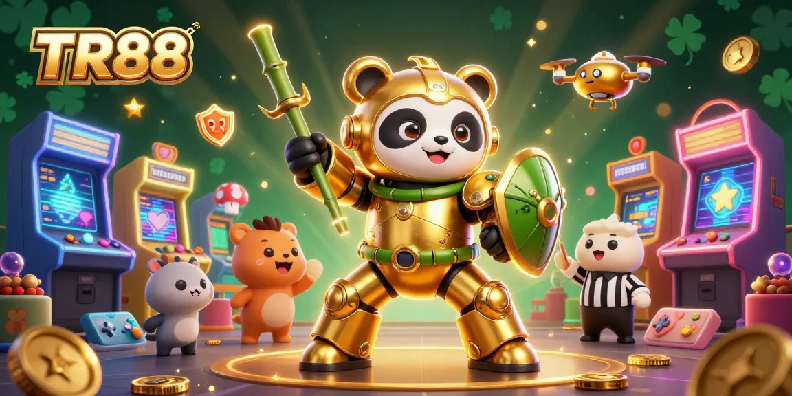 Engage in thrilling gameplay with TR88 featuring a mech-suit panda and exciting casino elements.