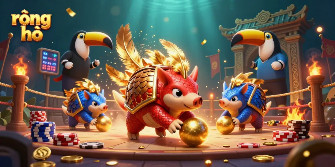 Experience thrilling rồng hổ action with rival pangolins in an exciting casino showdown.
