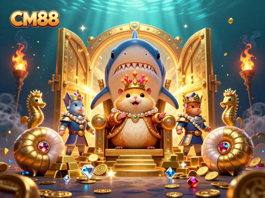 Experience thrilling slots at CM88 with treasure and vibrant underwater casino elements