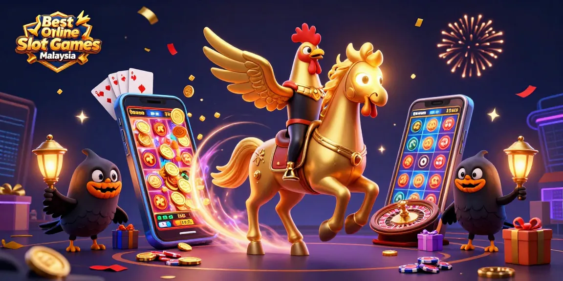 Experience the thrill of the Best Online Slot Games Malaysia with vibrant 3D characters and casino elements.