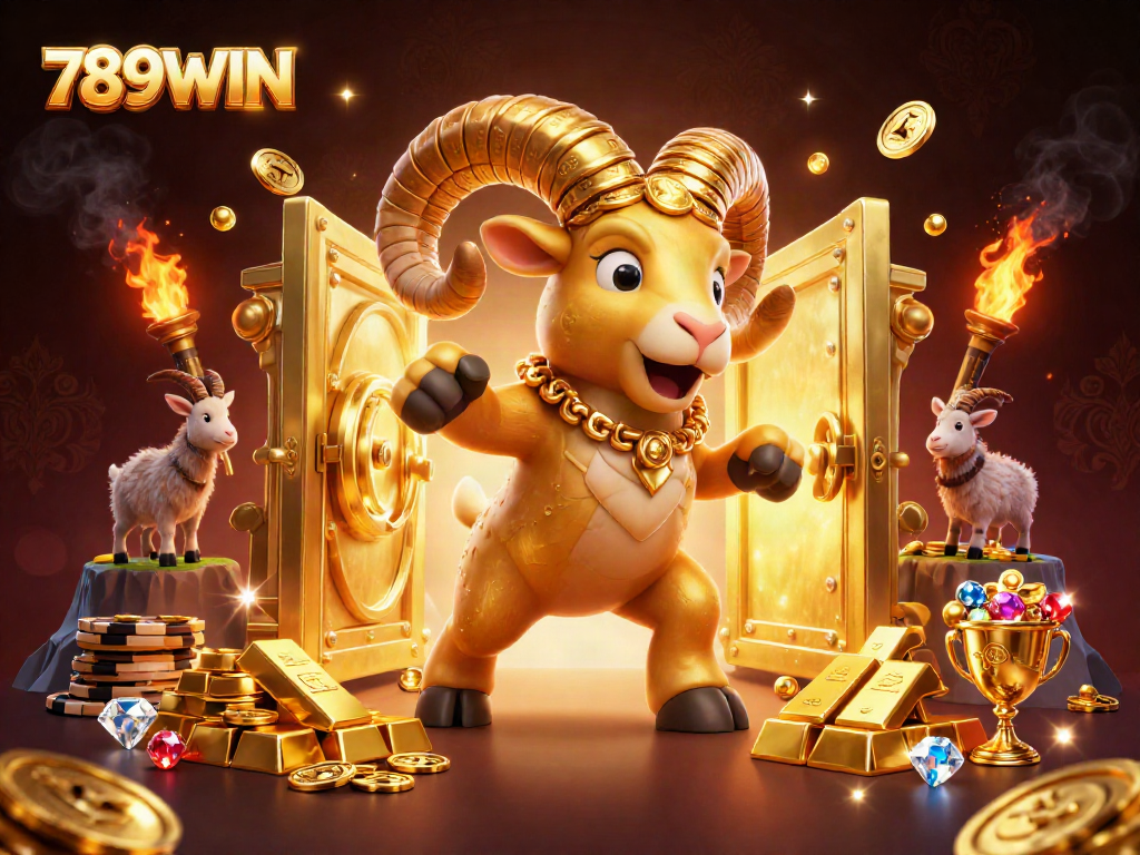 Spin and win with 789WIN in this stunning 3D casino scene full of riches.