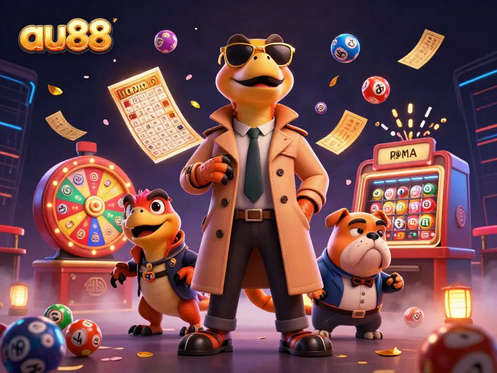 Experience the excitement of au88 in this colorful digital illustration of raptors in disguise at a casino lounge.