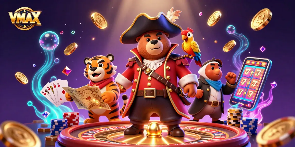 Play slots and win big with VMAX in an exhilarating pirate-themed casino experience.