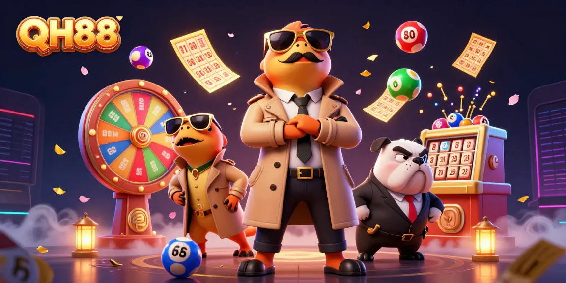 Experience the thrilling world of QH88 with raptors in a trench coat entering a VIP casino lounge.