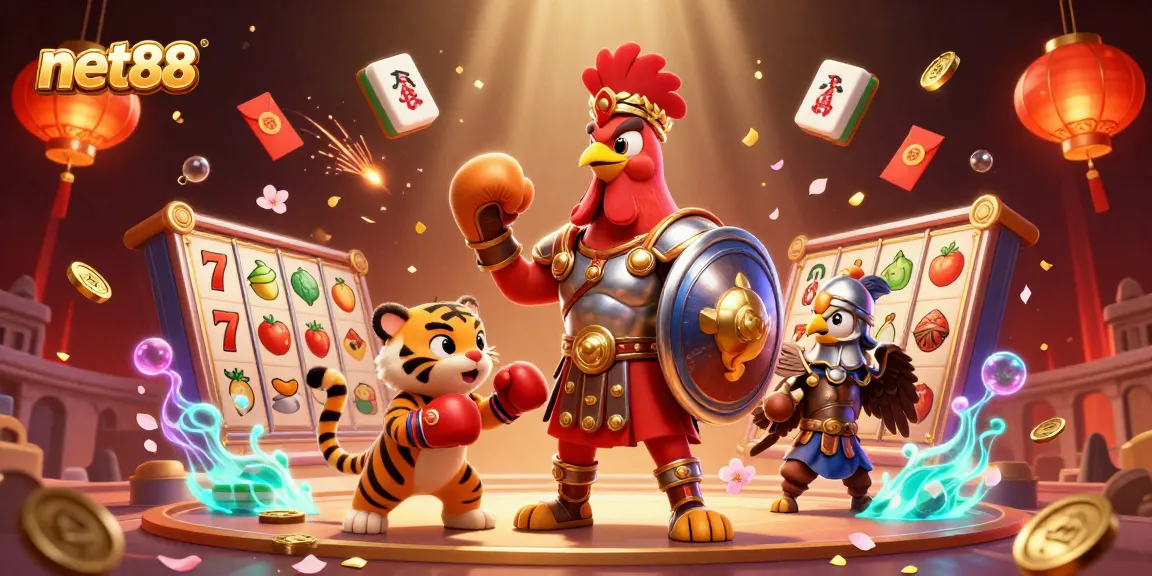 Engage with net88's thrilling casino experience through epic 3D battles in vibrant arenas.