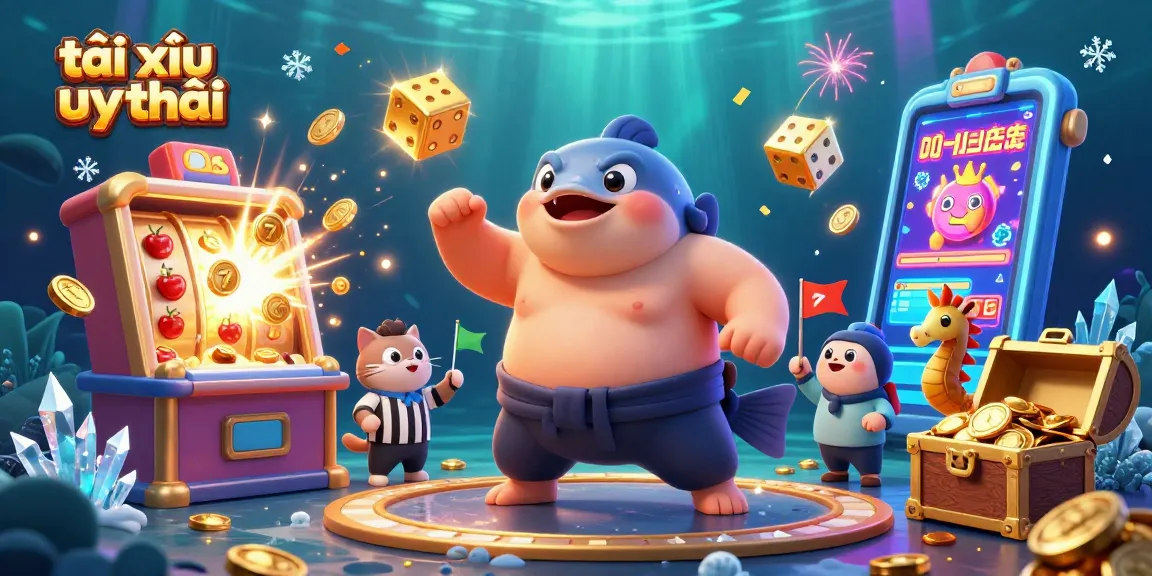 Experience the vibrant world of tài xỉu uy tín, featuring lively characters and dynamic casino elements.