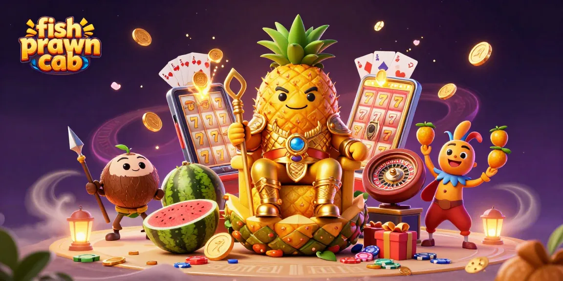 Join the fish prawn crab adventure with vibrant slot reels and dynamic casino elements!