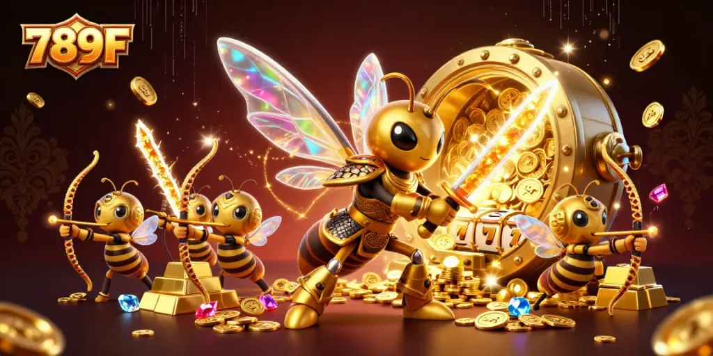 Engage in thrilling games at 789F with vibrant visuals, golden treasures, and excitement.