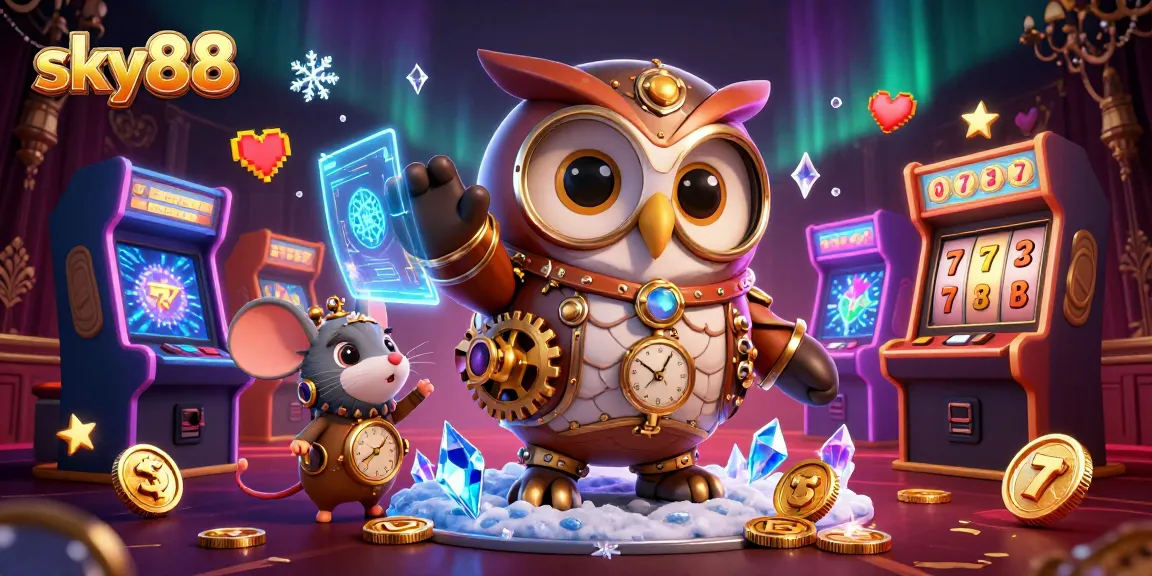 Engage with sky88's thrilling casino adventure featuring dynamic characters in a vibrant game scene.