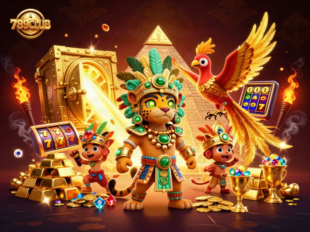 Experience excitement at 789CLUB with a 3D scene featuring vibrant casino elements and rich visuals.