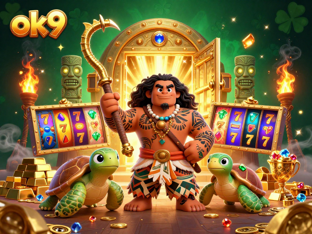Experience exciting casino gameplay with ok9's vibrant characters and dazzling slot games.