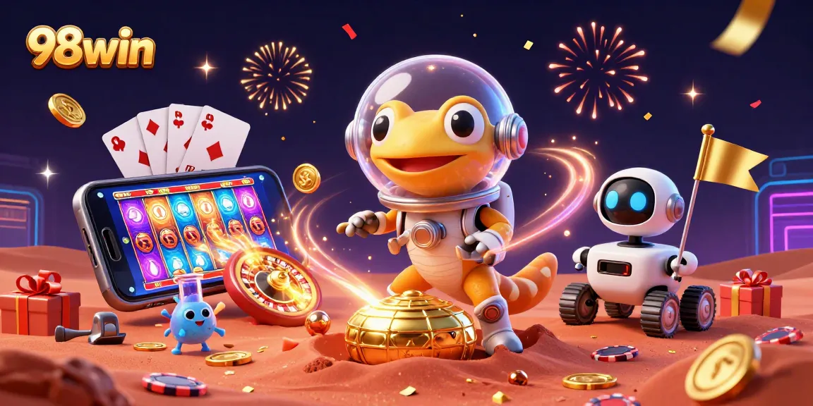 Play exciting slot games at 98win with vibrant visuals and dynamic casino elements.