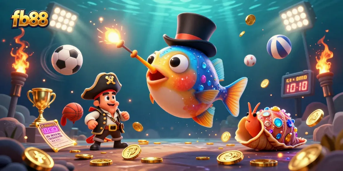Engage in thrilling betting experiences at fb88 with dynamic sports elements, vibrant characters, and golden opportunities.