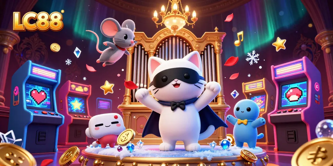 Engage in thrilling games at LC88 with colorful characters and vibrant casino elements.