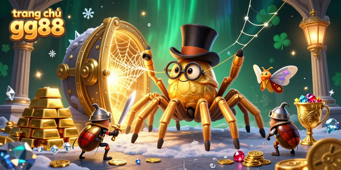 Experience the excitement of trang chủ gg88 with a dynamic scene of casino treasures and characters coming to life in 3D.