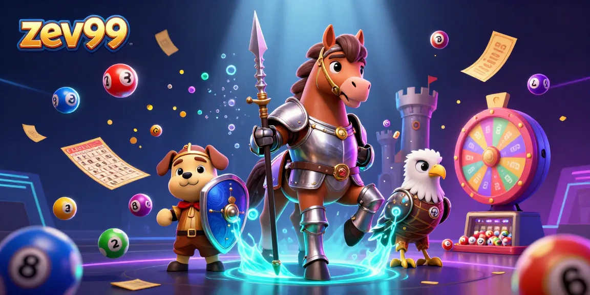 Engage with zev99's thrilling casino experience, featuring a knight, puppy, and falcon in a dynamic gambling scene.