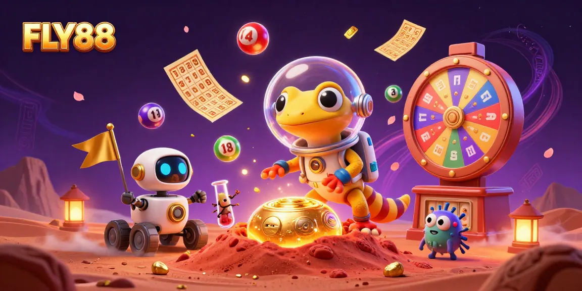 Experience thrilling gameplay at FLY88 with a vibrant casino adventure illustration.