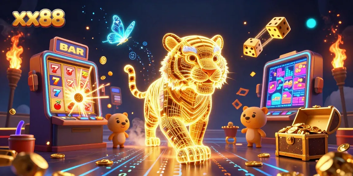 Experience electrifying gaming action with xx88's vibrant digital casino scene.