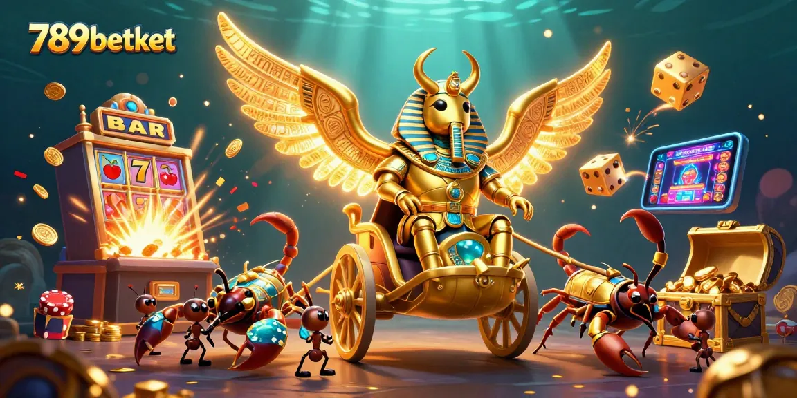 Engage with the thrilling scene of 789betket's colossal characters and casino elements amid dynamic jackpot action.