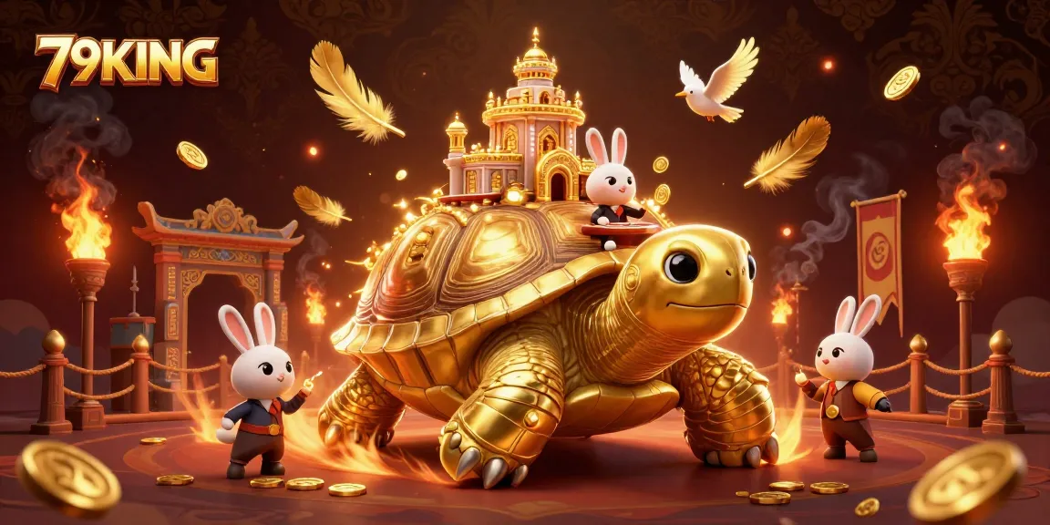 Engage with thrilling action at 79KING's golden tortoise casino featuring a rabbit dealer.