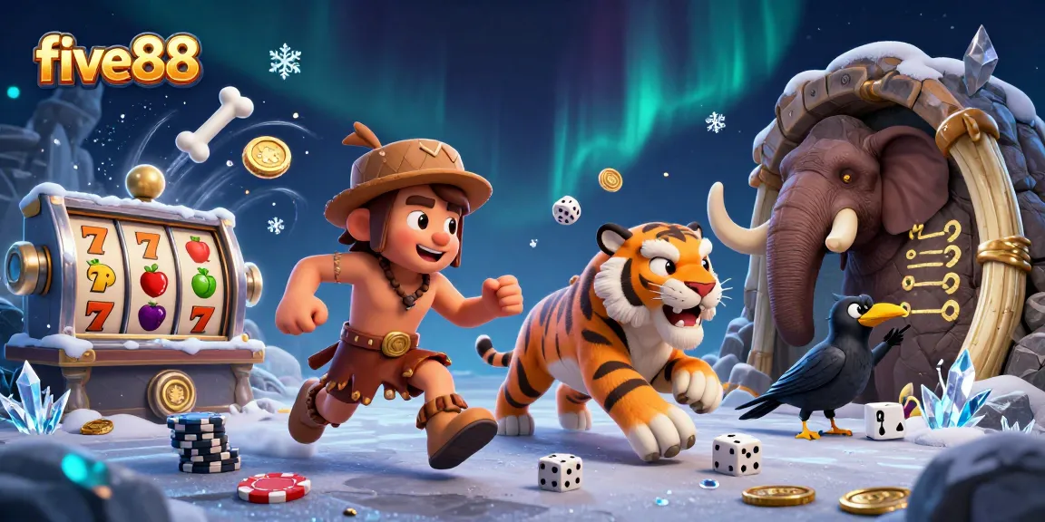Catch exciting wins at five88's dynamic prehistoric casino with engaging slot games and lively characters.