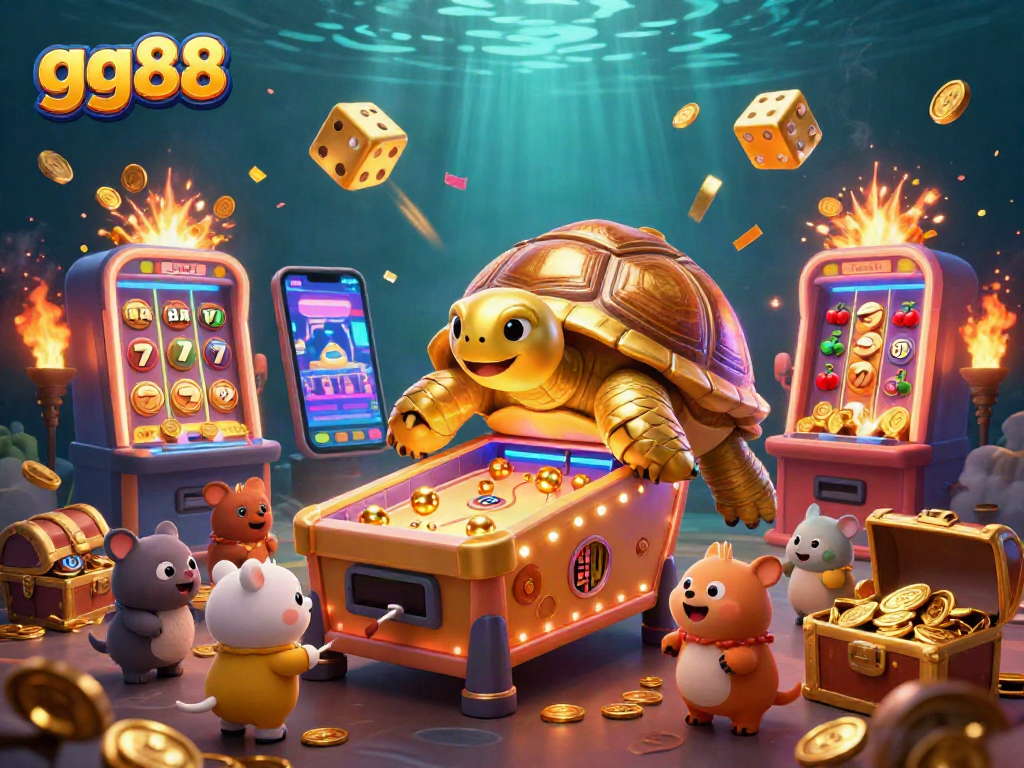 Play exciting casino games and spin for jackpots at gg88 with vibrant 3D illustrations.