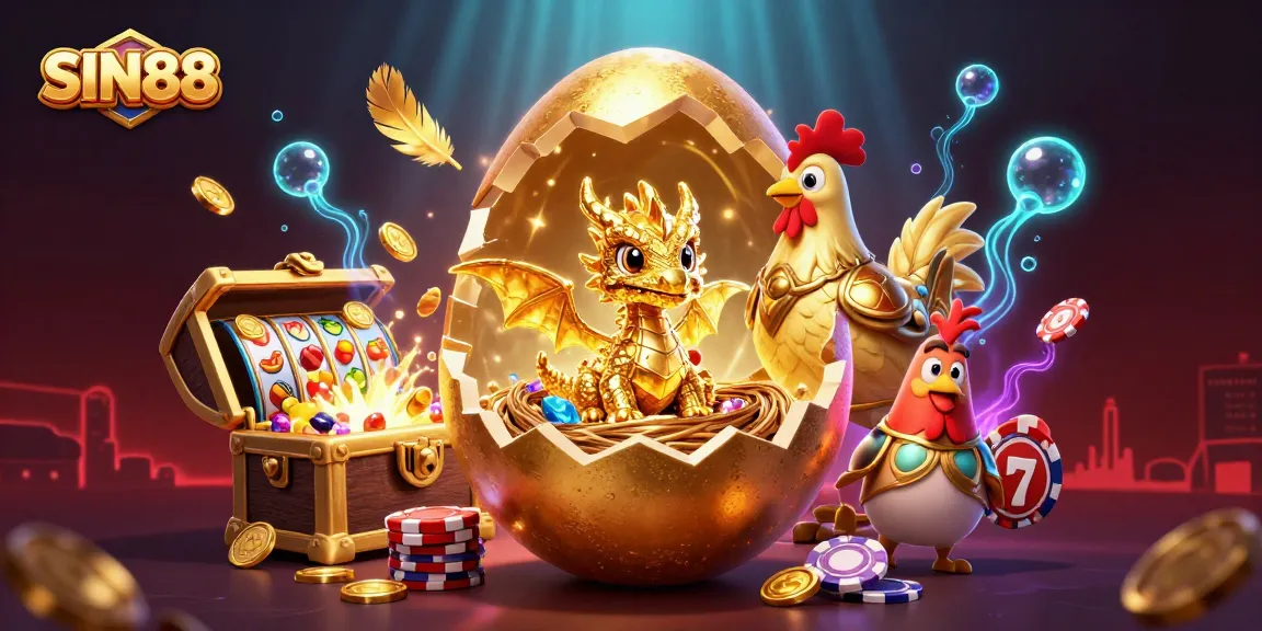 Engage with SIN88's thrilling gaming experience featuring golden slots and poker elements.