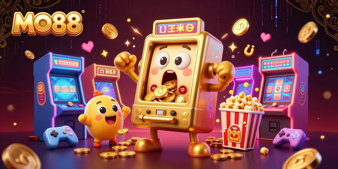 Celebrate big wins with the MO88 golden slot machine amid cheering baby slot machines!