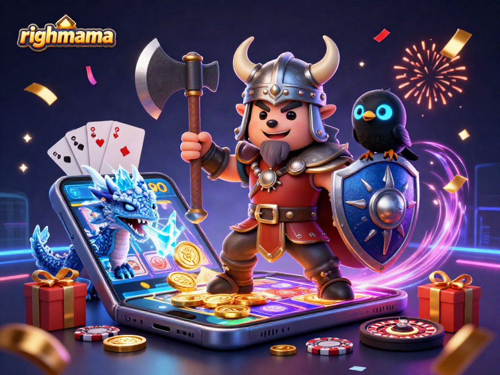 Experience immersive gaming excitement with richmama's vibrant slot game scene featuring thrilling characters!