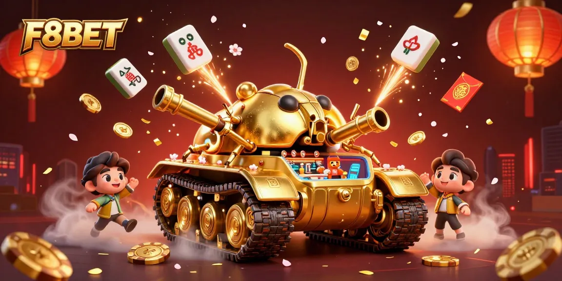 Experience thrilling action with F8BET's dynamic casino scene featuring miniatures and vibrant elements.