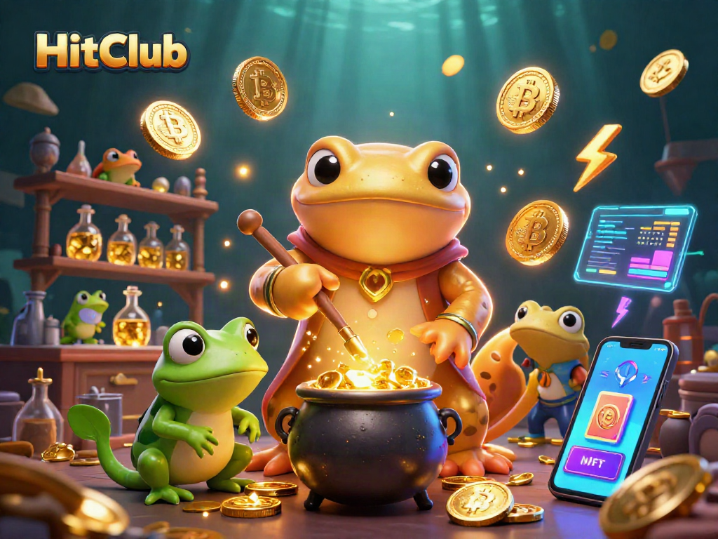 Join the thrilling HitClub adventure with golden alchemy in a captivating casino setting.