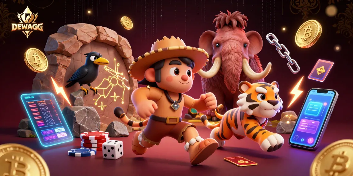 Bet on thrilling games at DEWAGG's vibrant prehistoric casino with exciting elements.
