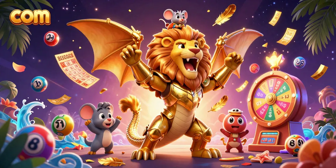 Play and win at com with vibrant lottery balls and a lively casino chimera scene.
