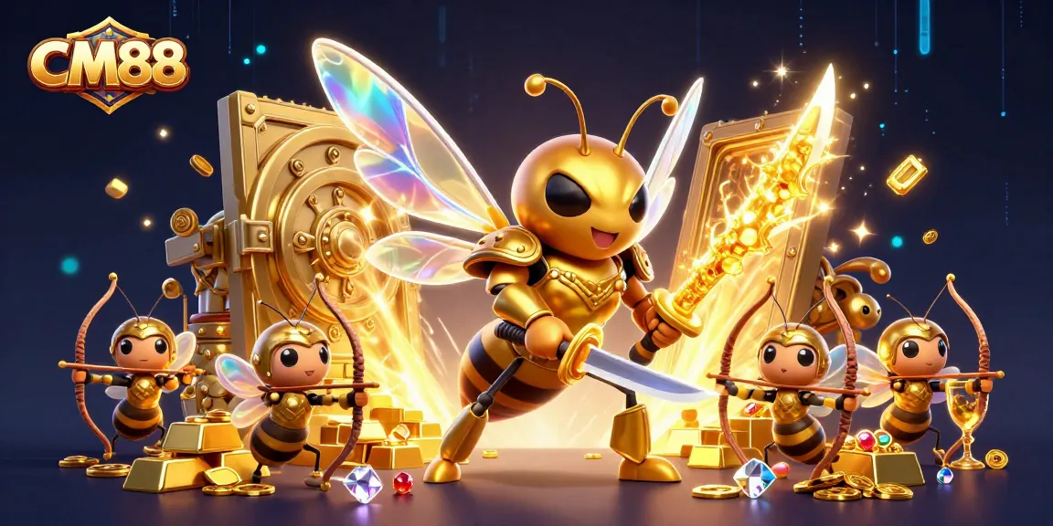 Experience thrilling gameplay at CM88 with golden treasures and vibrant casino elements.