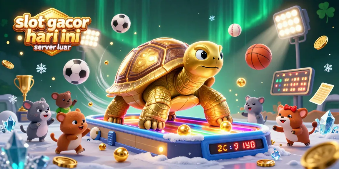 Engage with slot gacor hari ini server luar and enjoy a vibrant scene featuring playful characters and dynamic gaming elements.