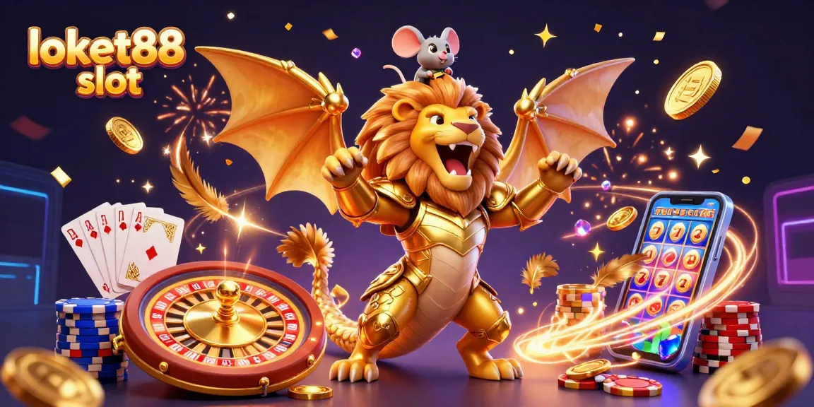 Engaging action in the loket88 slot scene with exciting casino elements and a chimera creature.