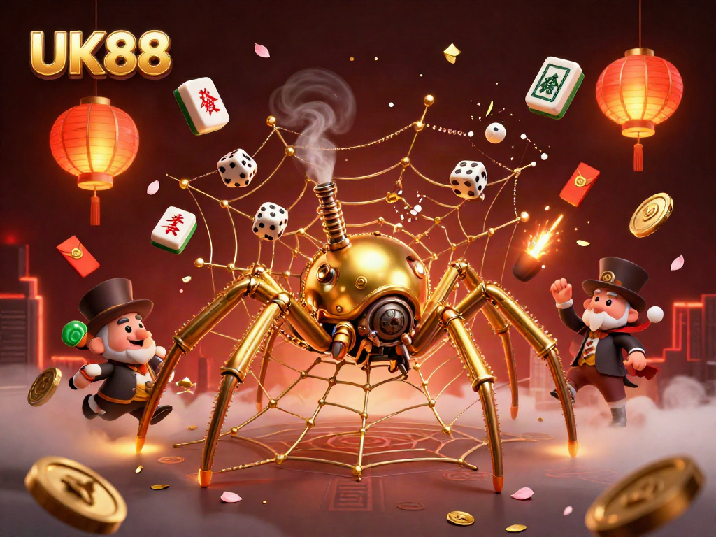 Engage in thrilling winning experiences at UK88 with vibrant gaming elements and steampunk charm.