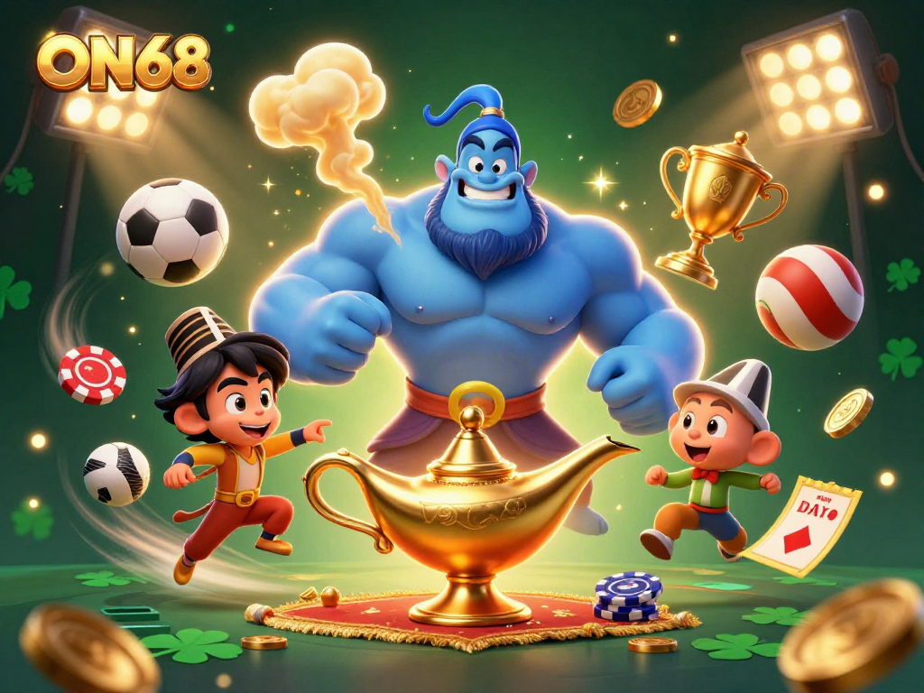 Experience thrilling wins at ON68's casino with vibrant games and magical atmosphere.